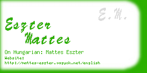 eszter mattes business card